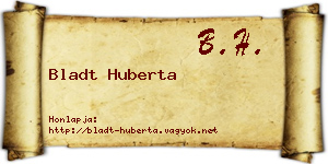 Bladt Huberta névjegykártya